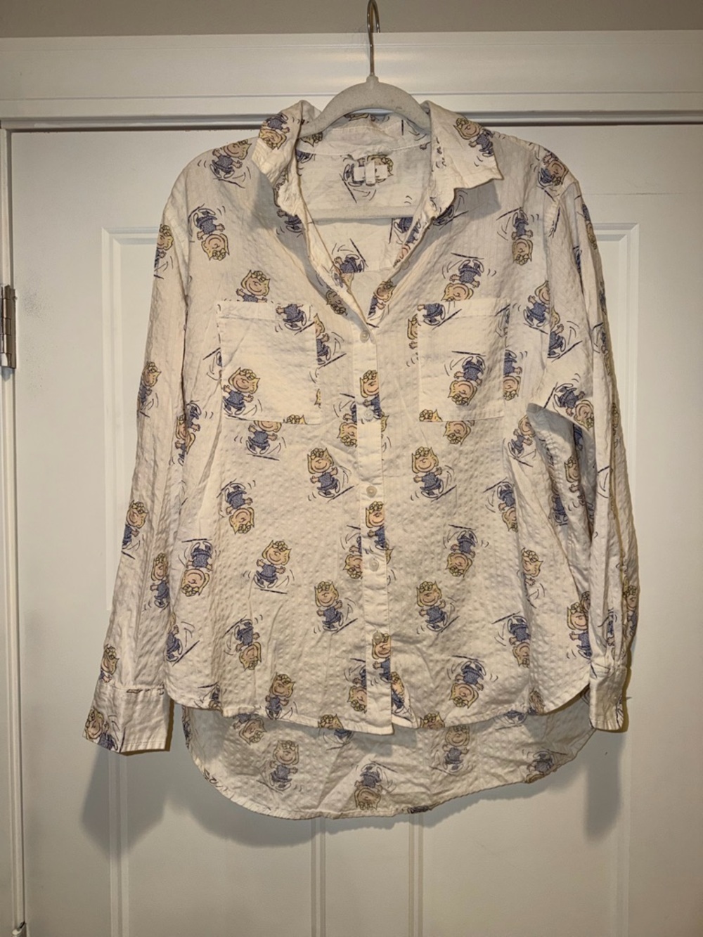 Aerie ‘Peanuts Collection’ Off Duty Seersucker Pajama Top